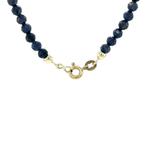 Vintage saffier collier met gouden sluiting 14 kt, Ophalen of Verzenden, Nieuw