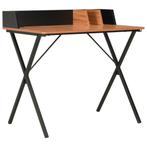 vidaXL Bureau 80x50x84 cm zwart en bruin, Huis en Inrichting, Verzenden, Nieuw
