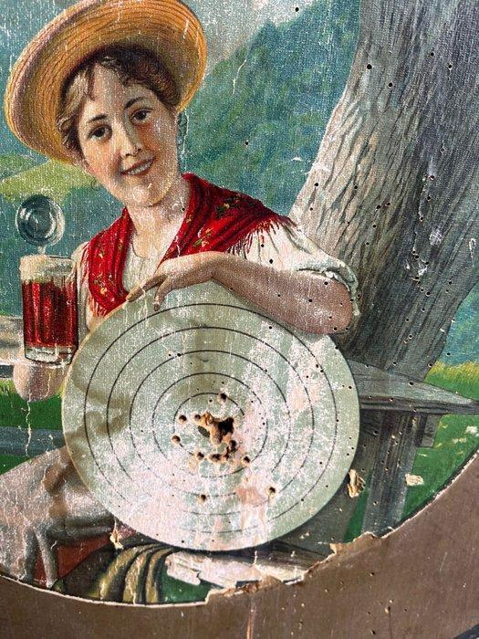 Reclamebord - grenen, Antiek en Kunst, Curiosa en Brocante