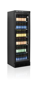 Tefcold glasdeur koelkast | zwart | CEV425 Black, Nieuw in verpakking, Koelen en Vriezen