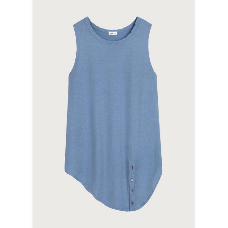 Neeve • blauwe mouwloze top met knopen • XS, Kleding | Dames, Tops, Blauw, Nieuw, Maat 34 (XS) of kleiner, Verzenden