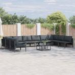 vidaXL Tuin Sofa Set 11 pcs Antraciet Staal, Tuin en Terras, Tuinsets en Loungesets, Verzenden, Nieuw