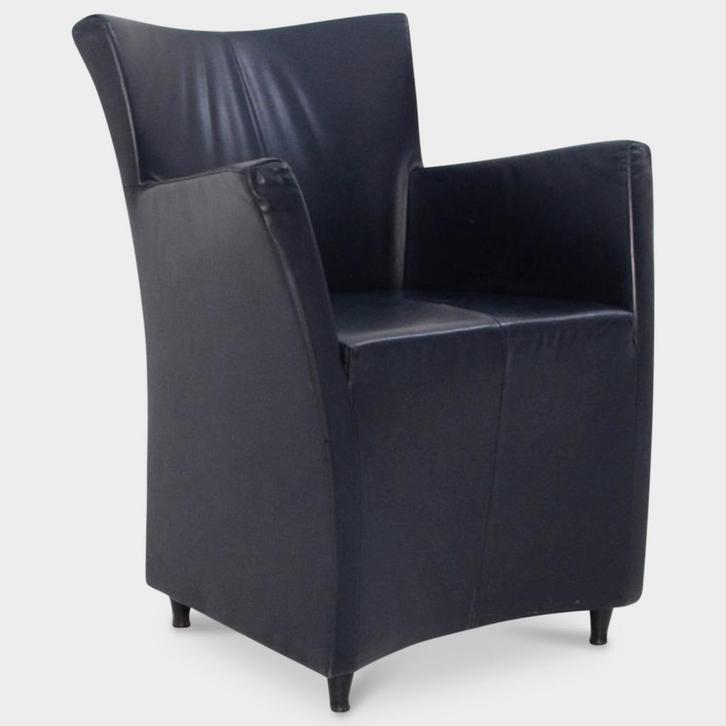 Vergaderstoel Montis sting, zwart leder, 4-poot onderstel, Huis en Inrichting, Stoelen, Ophalen of Verzenden