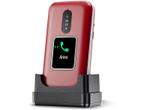 Doro -  2880 - 4g Eenvoudige Klaptelefoon -wit 17 Mb  - Rood, Verzenden, Geen camera, Nieuw, Inklapmodel