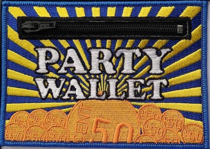 carnavalsembleem partywallet portemonnee, Hobby en Vrije tijd, Kledingapplicaties en Hotfix, Overige applicaties, Nieuw, Ophalen of Verzenden