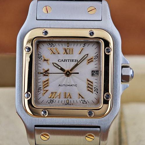 Cartier - Santos Galbée Guilloche & Millenium Dial Date -, Sieraden, Tassen en Uiterlijk, Horloges | Heren