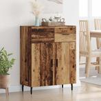 vidaXL Dressoir met lade Oud Hout 69,5 x 34 x 90 cm Bewerkt, Verzenden, Nieuw, Overige houtsoorten, Minder dan 50 cm
