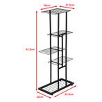 [en.casa] Plantenstandaard Beek metaal 97,5x43,5x22 cm zwart