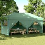 Partytent inklapbaar pop-up met 4 zijwanden groen, Verzenden, Nieuw, 2 meter of meer, Partytent