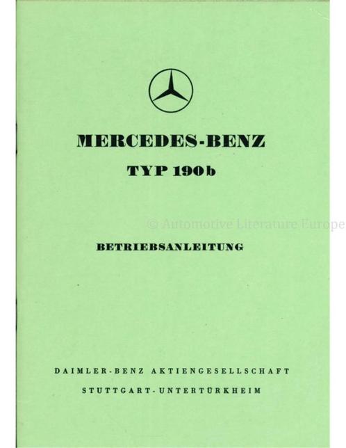 1959 MERCEDES BENZ 190B INSTRUCTIEBOEKJE DUITS, Auto diversen, Handleidingen en Instructieboekjes