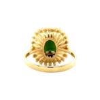 Gouden vintage entourage ring met toermalijn en spinel 18, Ophalen of Verzenden, Nieuw
