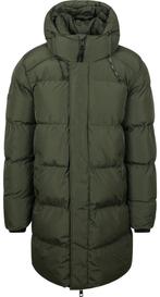 Superdry Lange Pufferjas Hooded Mosgroen maat XXL Heren, Verzenden, Nieuw, Overige maten, Superdry