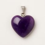 S4H – 3 x Amethist Hart Hangers (20mm), Sieraden, Tassen en Uiterlijk, Edelstenen, Nieuw