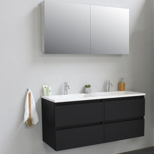 Badkamermeubel BWS Pepper Wastafel Acryl Incl Spiegelkast 2, Doe-het-zelf en Verbouw, Sanitair, Bad, Nieuw, Ophalen of Verzenden