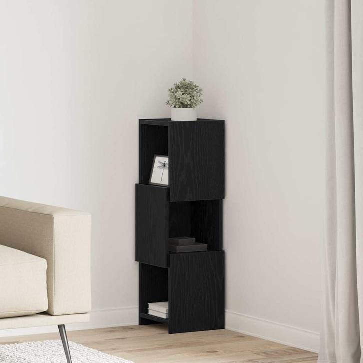 vidaXL Hoekkast Wit 25,5x25x80cm Bewerkt hout, Huis en Inrichting, Kasten | Overige, Nieuw, Verzenden