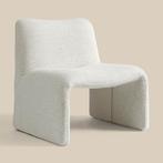 *WOONWINKEL* Gebogen Fauteuil Creme Stof, Huis en Inrichting, Fauteuils, Verzenden, Nieuw, Stof