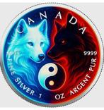 Canada. 5 Dollars 2025 Yin Yang Wolf Colourized 1 oz (.999)