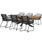 Taranto Lido dining tuinset 240x110xH75 cm 7 delig antraciet, Tuin en Terras, Tuinsets en Loungesets, Ophalen of Verzenden, Nieuw