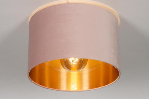 Rietveld Plafondlampen - Zwart, Goud, Roze - Stof, Metaal, Huis en Inrichting, Lampen | Plafondlampen, Verzenden