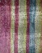 Luxe Fluweel Oneven Strepen Multicolor, Hobby en Vrije tijd, Stoffen en Lappen, Nieuw, Overige kleuren