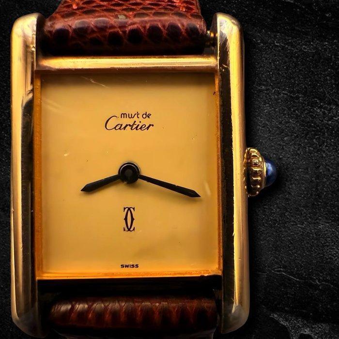 Cartier - Tank Must de Cartier Lemon Dial - 3155 - Dames -, Sieraden, Tassen en Uiterlijk, Horloges | Heren