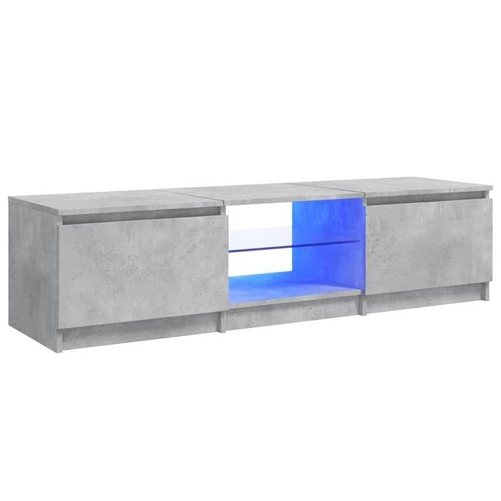 Betongrijs TV-meubel met LED | retourdeal | 140cm breed, Huis en Inrichting, Kasten | Televisiemeubels, 25 tot 50 cm, Nieuw, Minder dan 100 cm