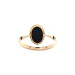 Gouden vintage ring met onyx camee 14 krt, Ophalen of Verzenden, Nieuw
