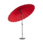 *WOONWINKEL* Brafab Shanghai Grote Parasol Rood Rond 270 Cm, Tuin en Terras, Tuinsets en Loungesets, Verzenden, Nieuw