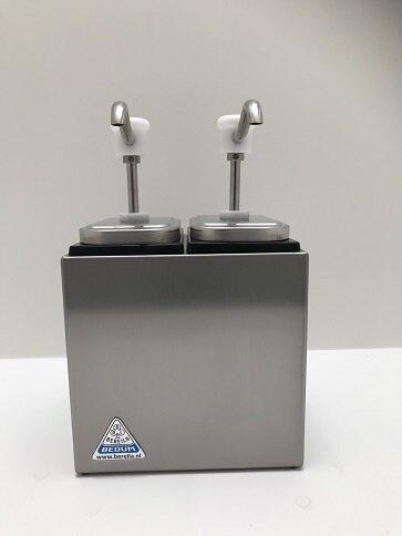 Sauzenbar onverwarmd 2-delig | Met 2 BCMK drukknopdispensers, Zakelijke goederen, Horeca | Keukenapparatuur, Nieuw in verpakking