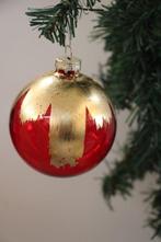 Europa: 6 rode kerstballen met goudverf - Kerstballen, Diversen, Kerst, Nieuw