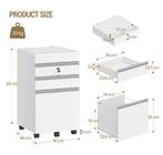 Mobiele Archiefkast 3 Laden Afsluitbaar met Opbergruimte Wit, Huis en Inrichting, Kasten | Roldeurkasten en Archiefkasten, Verzenden