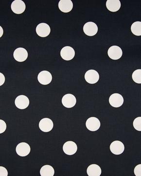 Miroglio Katoen Dots Zwart, Hobby en Vrije tijd, Stoffen en Lappen, Zwart, Nieuw