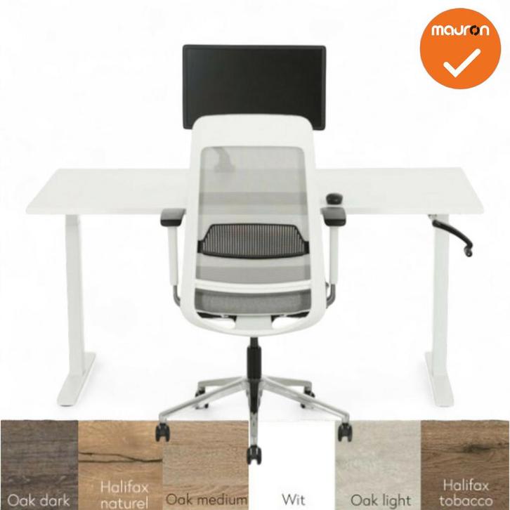 Base zit-sta bureau – Slinger verstelbaar – Blad naar ke, Zakelijke goederen, Kantoor en Winkelinrichting | Kantoormeubilair en Inrichting