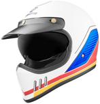 Bogotto FF980 EX-R Caferacer Wit Rood Blauw Cross Helm, Motoren, Kleding | Motorhelmen, XS, Integraalhelm, Nieuw met kaartje, Overige merken