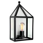 Buitenlamp Laren Zwart Wandlamp Plat Buitenverlichting, Verzenden, Wandlamp, Nieuw, Rvs