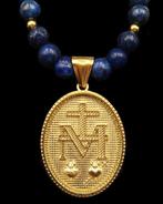 Lapis lazuli - Katholieke ketting van de Wondermedaille:, Antiek en Kunst