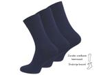 3 paar diabetes sokken - Drukvrije boord - Marineblauw, Verzenden, Nieuw