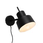 Smart wandlamp zwart incl. Wifi A60 - Chappie, Huis en Inrichting, Lampen | Wandlampen, Nieuw, Overige materialen, Retro