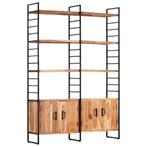 vidaXL Boekenkast met 4 schappen 124x30x180 cm massief, 100 tot 150 cm, Verzenden, Nieuw, 150 tot 200 cm
