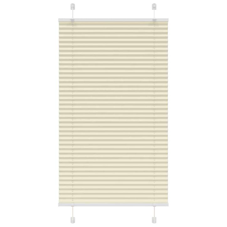 vidaXL Plissé rolgordijn 75x150 cm stofbreedte 74,4 cm, Huis en Inrichting, Stoffering | Gordijnen en Lamellen, Crème, Nieuw, Verzenden