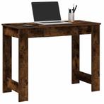 vidaXL Bureau 100x45x75 cm bewerkt hout gerookt eikenkleurig, Huis en Inrichting, Bureaus, Verzenden, Nieuw