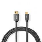 Mini HDMI naar HDMI kabel | Nedis | 2 meter, Audio, Tv en Foto, Nieuw, Verzenden