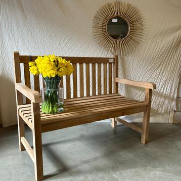Tuinbank - 120 tot 200 cm breed - teakhout - TTM Wonen beschikbaar voor biedingen