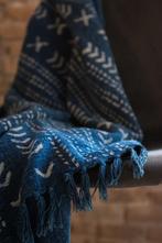 Boho woonplaid met Aztec print blauw, Verzenden, Nieuw