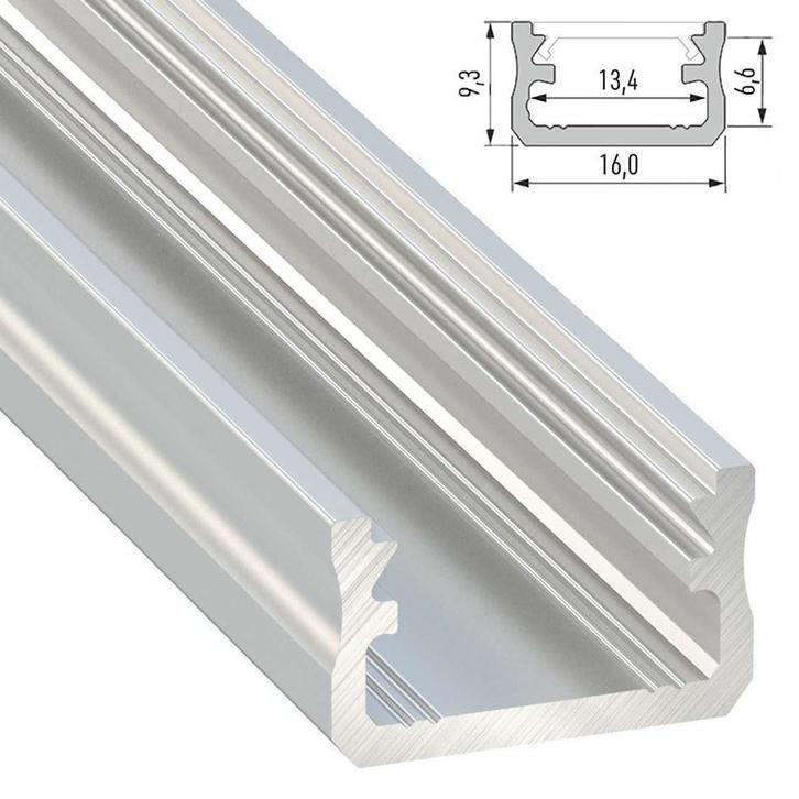 LED Strip Profiel | Opbouw | Tot 2 meter leverbaar, Doe-het-zelf en Verbouw, IJzerwaren en Bevestigingsmiddelen, 250 mm of meer