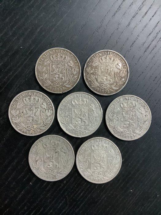 België. Leopold II. 5 Francs 1873 (Zonder minimumprijs), Postzegels en Munten, Munten | Nederland
