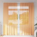 vidaXL Gordijnen met lus 2 st 140x225 cm oranje, Huis en Inrichting, Stoffering | Gordijnen en Lamellen, Verzenden, Nieuw
