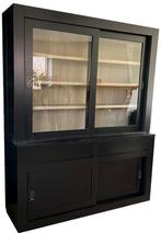 Buffetkast Design zwart met eiken interieur 180cm, Huis en Inrichting, Kasten | Buffetkasten, Ophalen of Verzenden, Nieuw