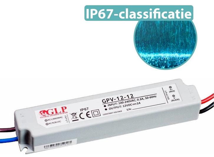 GLP - LED voedingsadapter - 12V 12W 1A - geschikt voor 12V, Huis en Inrichting, Lampen | Overige, Nieuw, Verzenden