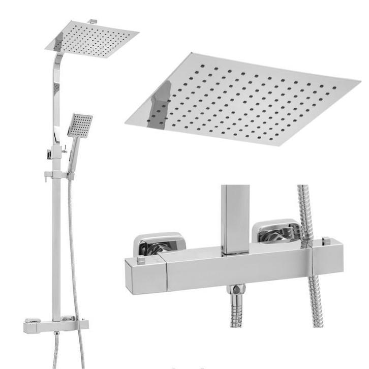 Doucheset - met Regendouche 25cm - en Thermostaatkraan, Doe-het-zelf en Verbouw, Sanitair, Nieuw, Ophalen of Verzenden